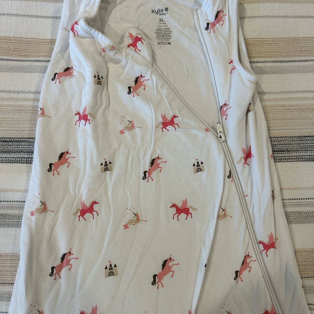 Kyte BABY Unicorn Sleep Sack - Pink and White